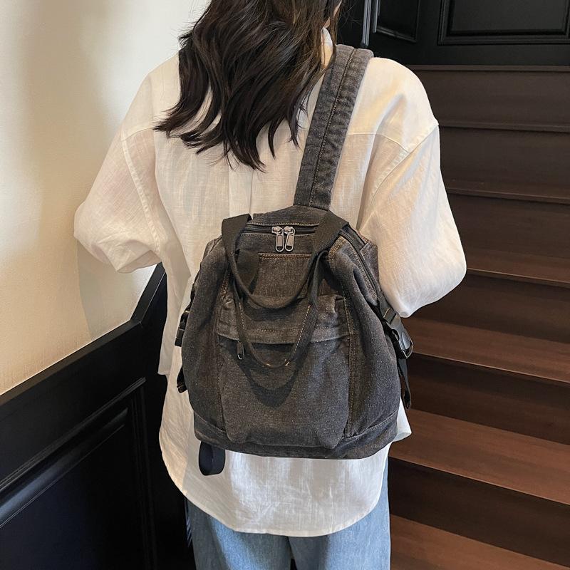 Denim bag women s 2026 new trendy casual shoulder bag large capacity crossbody bag canvas handbag