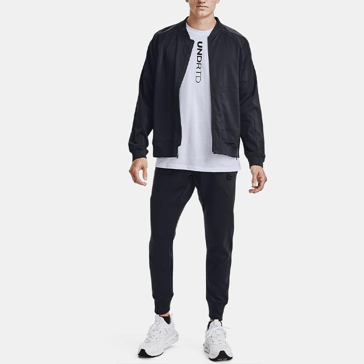 Under Armour Warmup Casual Sports Woven Jacket Men Jacket Black 1356994-001