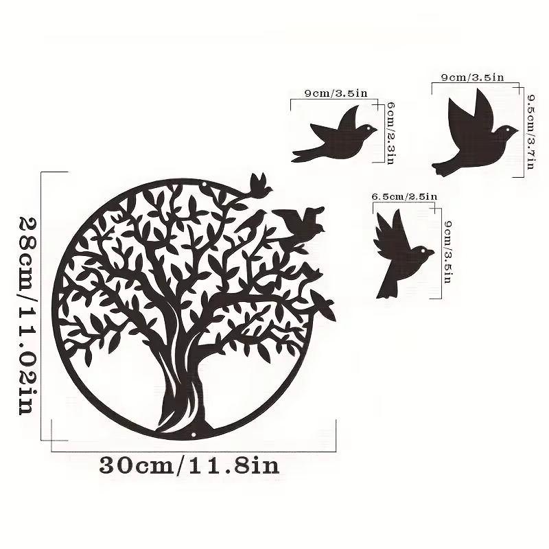 Metal Crafts Wall Decoration Art Tree Of Life Outdoor Courtyard Decoration Logo 1PC Anniversary Wall Gift Home Decoration