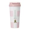 Starbucks Gelato Pique Border Stainless Steel Togo Bottle, Soft Pink, 473ml