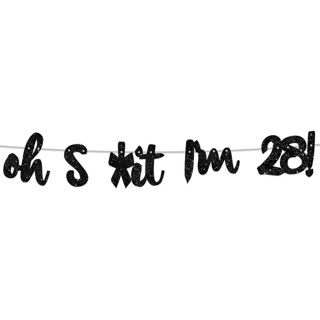 Oh I’m 30! Banner Backdrop Glitter Black Hallo Thirty Cheers to 30 Years Old Theme Decor for Man Woman Happy 30th Birthday Party Photo Studio Prop