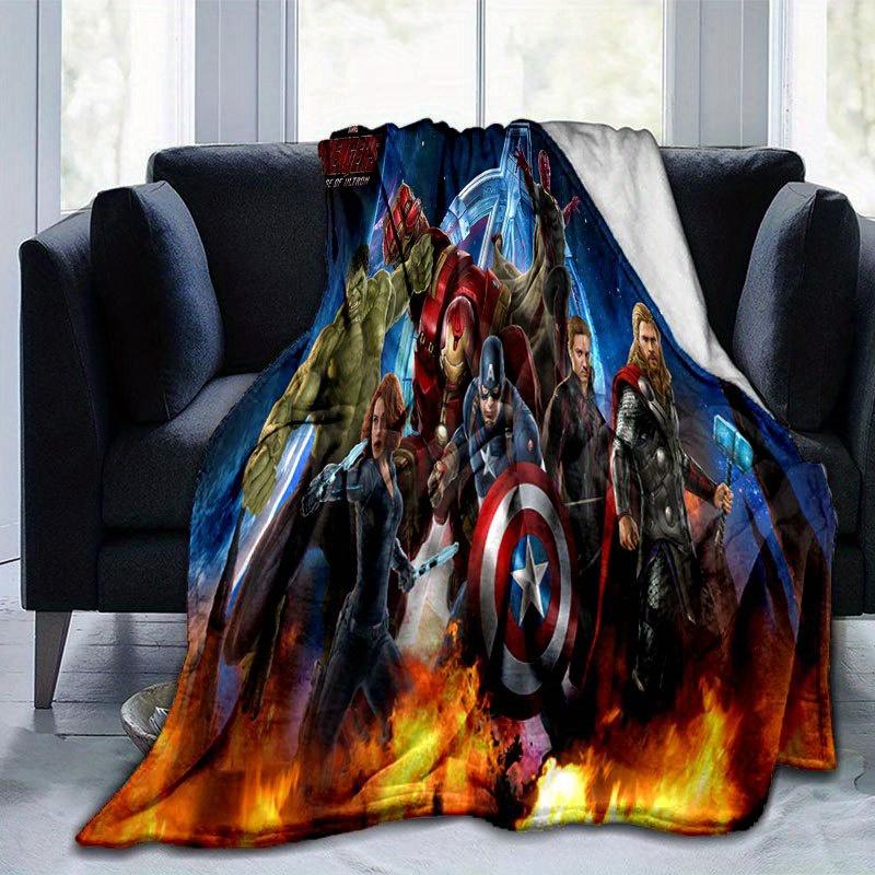 

Avengers Super Heroes Throw Blanket - Soft, Lightweight & Warm for Couch, Bed, Outdoor Use - Perfect Birthday Gift 130x150cm