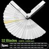 Feeler Gauges Stainless Steel 32 Blades 0.04-0.88 Mm Feeler Gauge Metric/Imperial for Measuring Gap Width Thickness for Guitar, Spark Plug, Valve