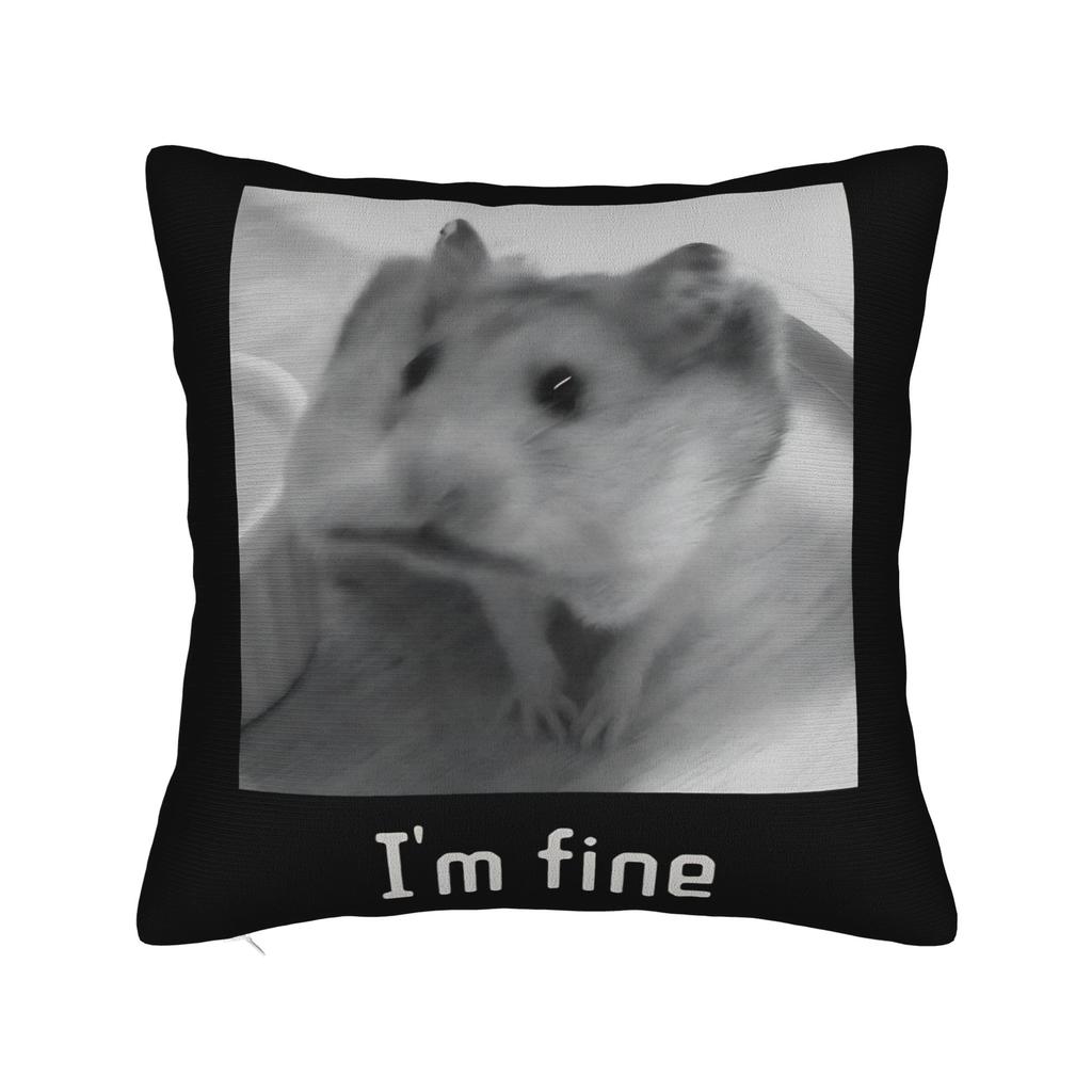 Hamster Faded Funny s Style Square Pillow Cases Cushion Cover Fashion Zippered Decorative Pillowcase for Home cm