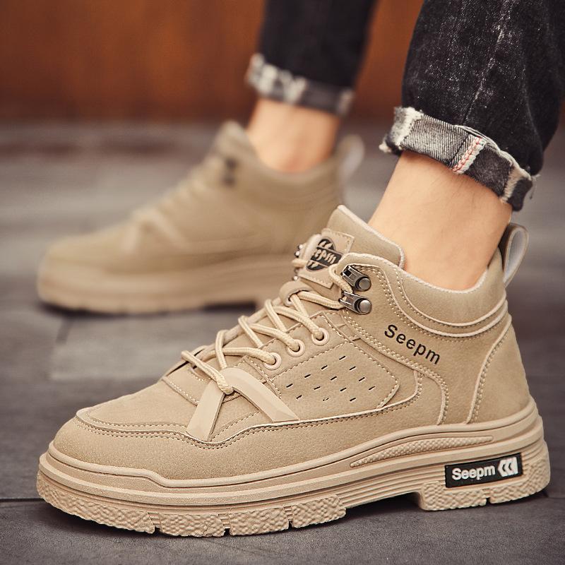 Męskie buty jesień i zima nowe buty typu Martens moda outdoorowe niskie buty robocze modne męskie buty codzienne