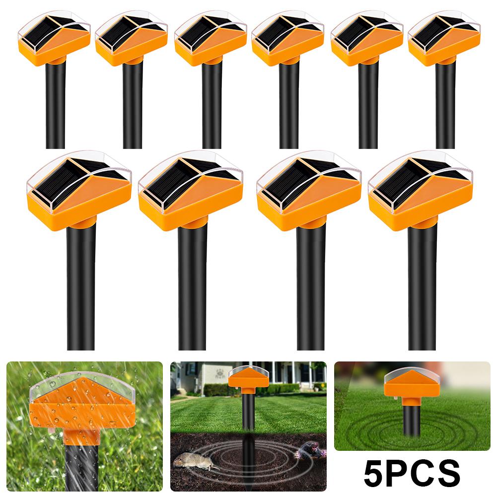 

2pcs Mouse Garden Repeller LED Solar Energy Wild Animal Rat Repellers (2pcs)