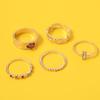 Jewelry Color Diamond Joint Ring Combination Set 5-Piece Ring Women
