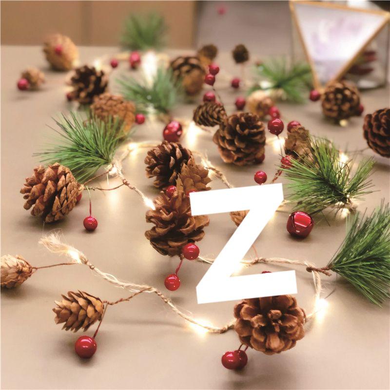 LED Christmas Fairy String Lights with Pine Cones and Bells for Tree and Holiday Decor