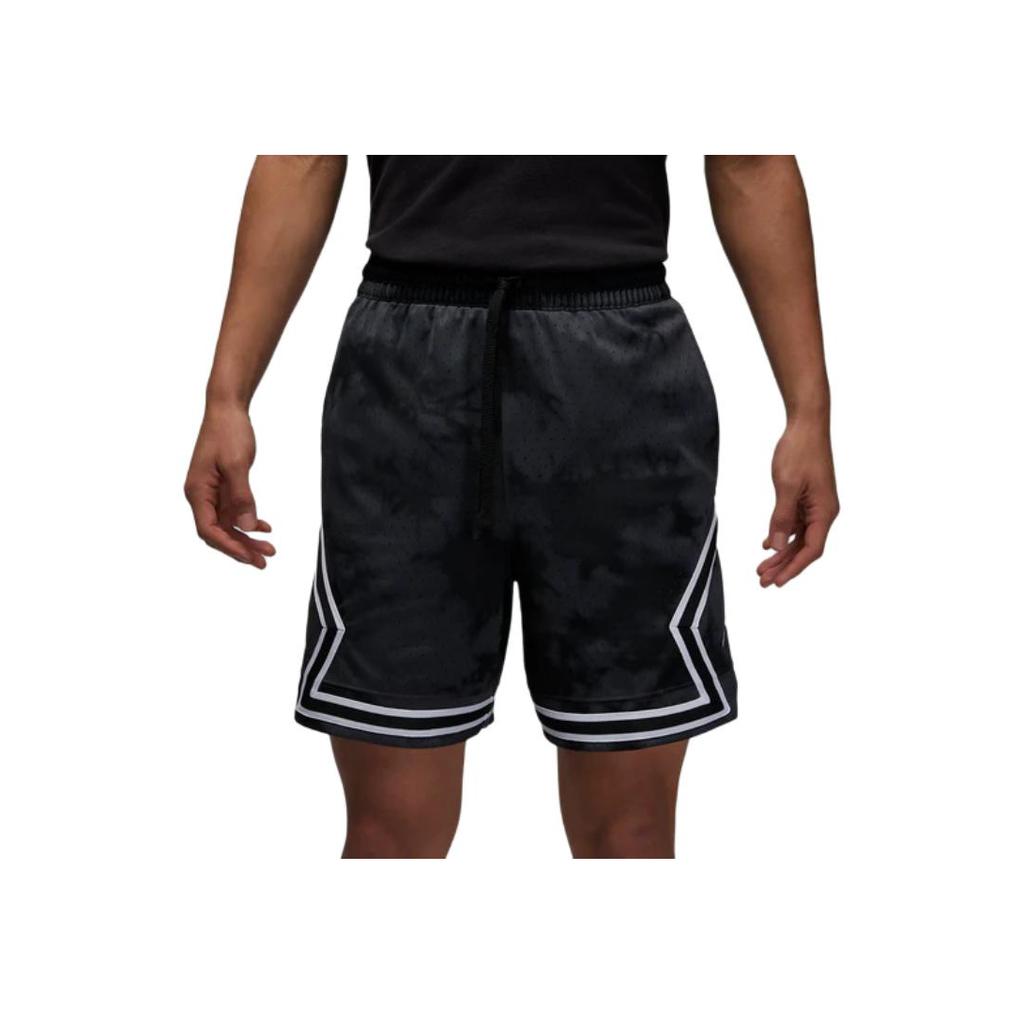 Jordan Logo Print Striped Straight-Leg Elastic Casual Shorts Men Bottoms Black DZ0563-022