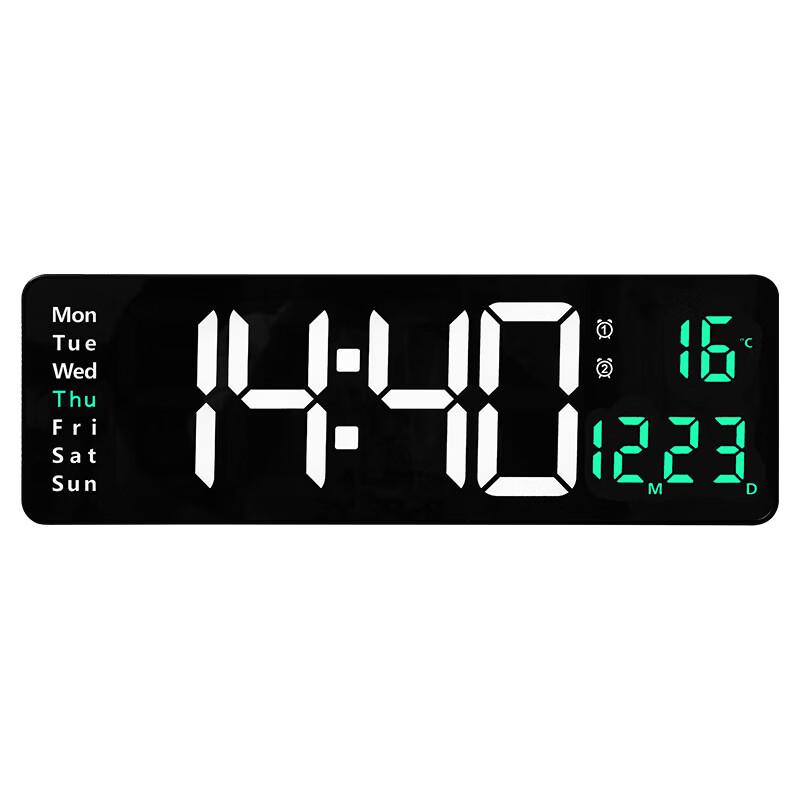 16-inch Large Digital Wall Clock with Temperature Display