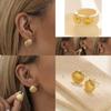 2023 New Gold Geometric Shell Earrings Chic And Trendy Women's Jewelry