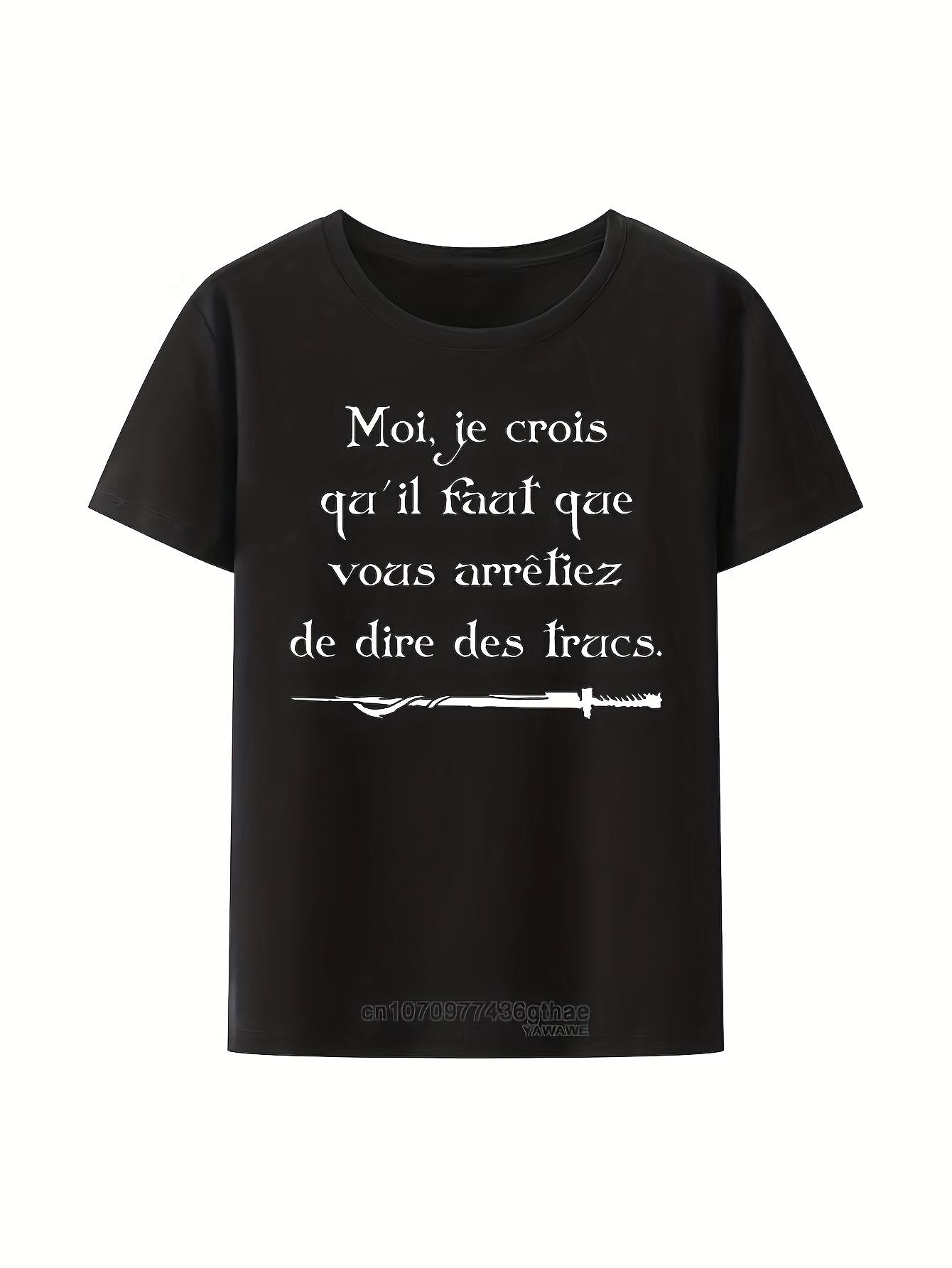 T-Shirt y2k Kaamelott TV Show French Black/White XL
