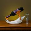 Goose Wine Bottle Holder, 3D Printed White Duck Shape Wine Rack for Standard Bottles, Funny Kitchen Bar Decor, Unique Gift for Wine Lovers