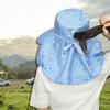 Fordable Sun Hat Wide Brim Fisherman Hat Fashion Face Hood Hat  Women
