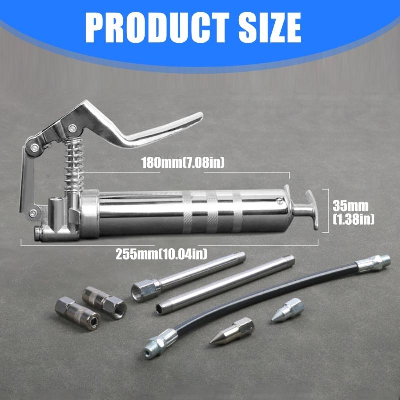 Manual 120cc Mini High Pressure Oil Dispenser Grease Applicator for Car Motorcycle Light Maintenance Accessories Care