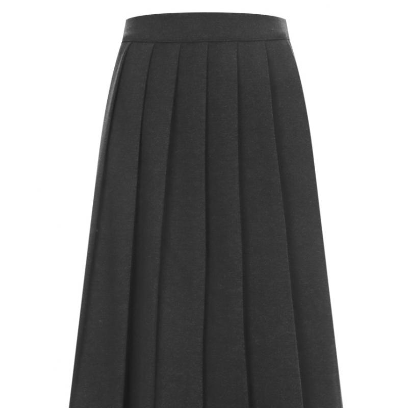 Shop  Fw Women Pleated Long Skirt WiTh Back Elastic Th U Wsk 20057 Brown