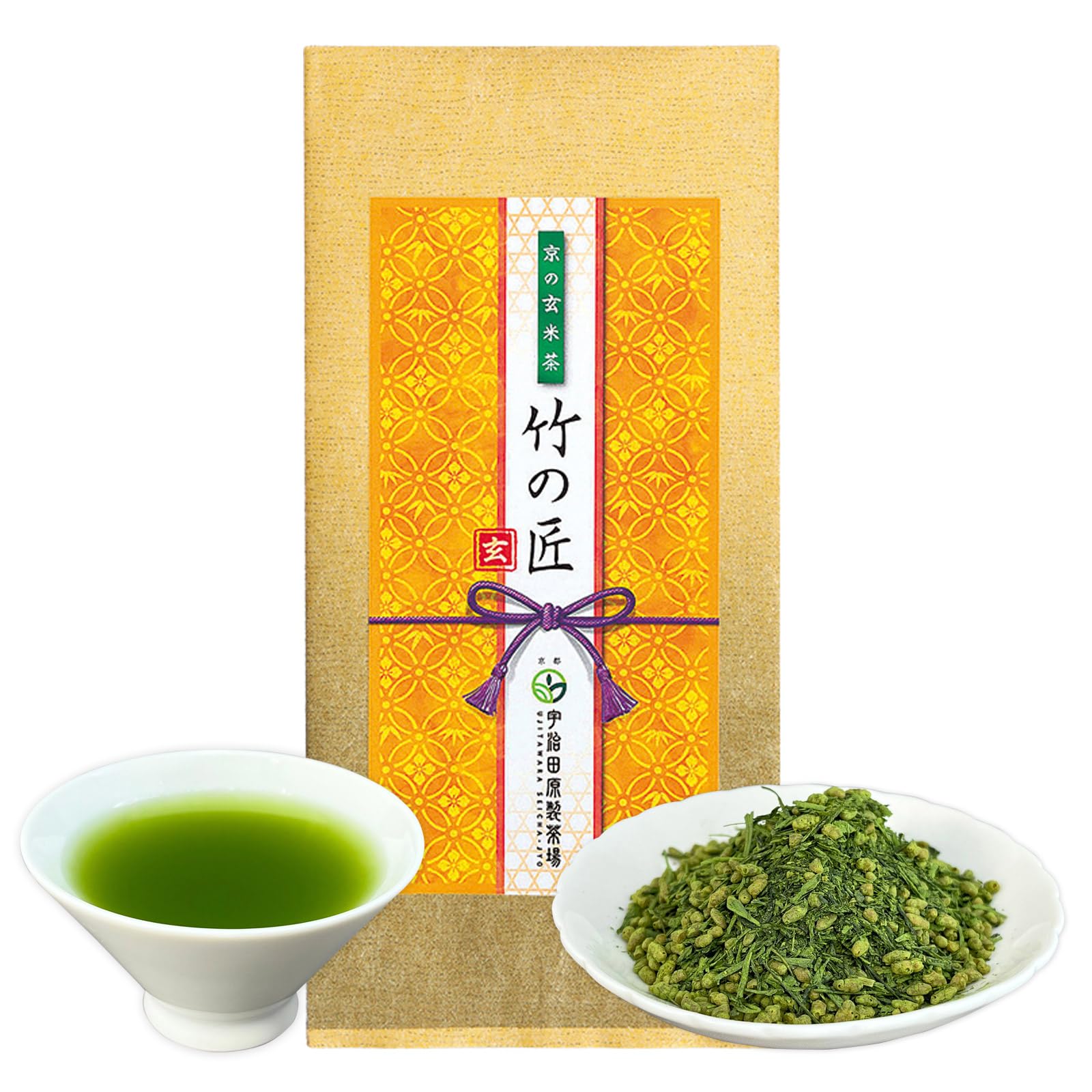 Kyoto Ujitawara Tea Take no Takumi Genmaicha 100g Uji Japanese Tea Factory s (Bamboo Tea) (Green Tea, Sencha, Tea, Bancha, Genmaicha, Tea, 27403)