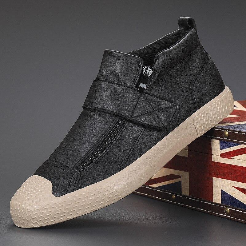 Primavera Verano Hombres PU Zapatos Casuales De Cuero Botas De Hombre  Zapatillas Versión Coreana Cremallera Personalidad Tendencia comprar a buen  precio — entrega gratuita, reseñas reales con fotos — Joom