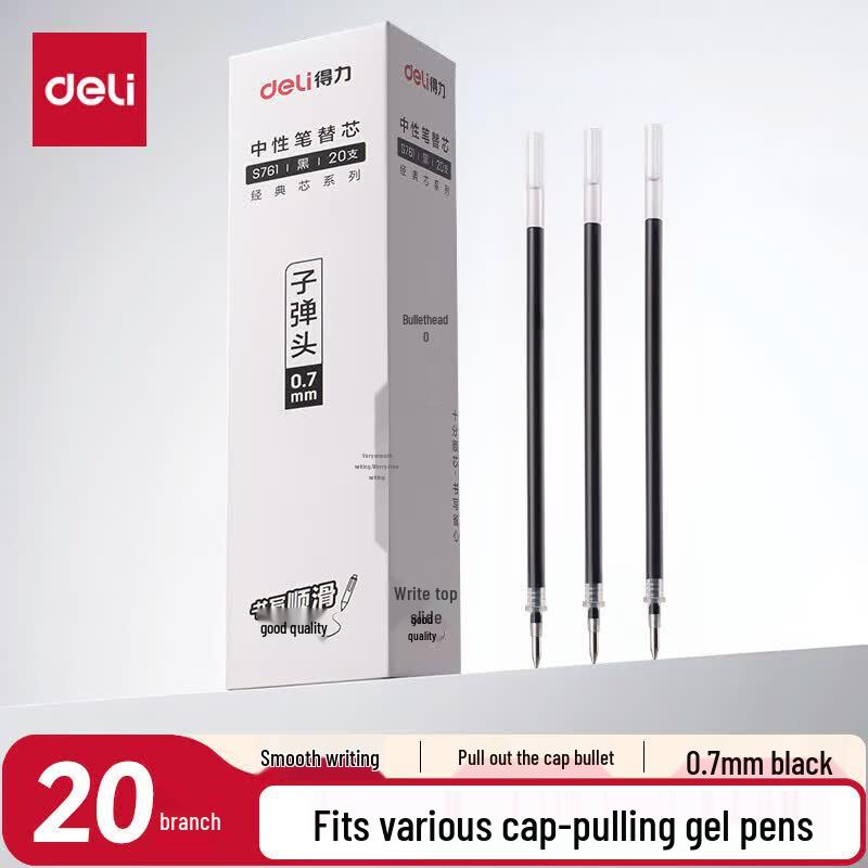 Deli S761 Bullet Tip Gel Pen Refills