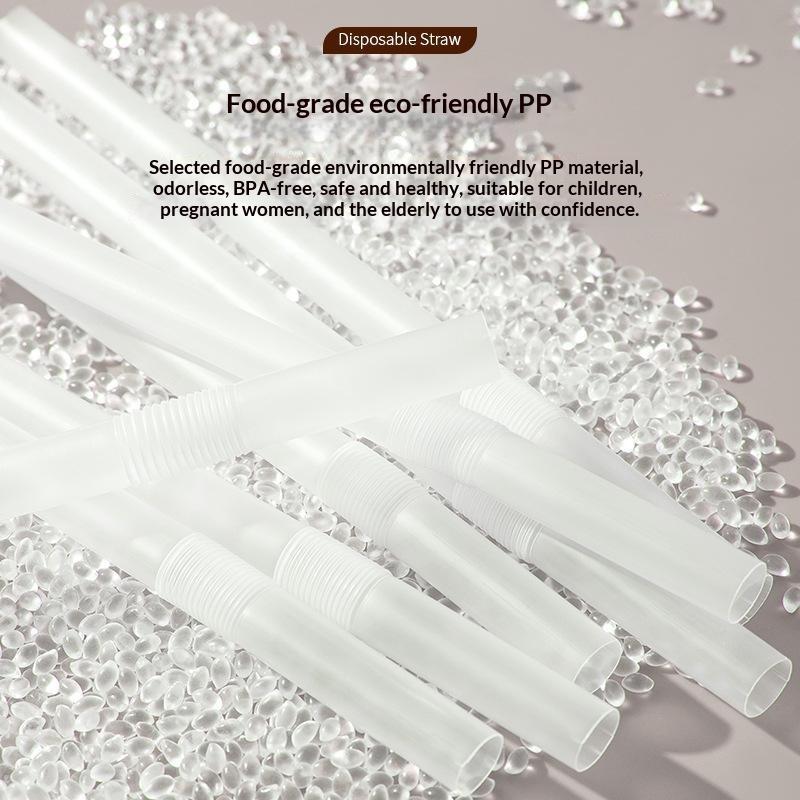 100/300Pcs Disposable Plastic Straws Milkshake Juice Tea Bend Tube Straw Party Christmas Day Use