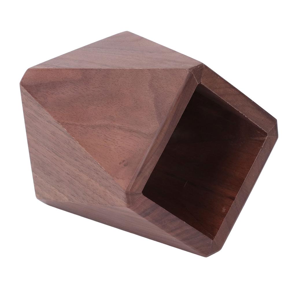 Black Walnut Wood Pen Holder Hand Made Exquisite Wood Pencil Holder Space Saving Multifunctional Pen Holder Cup for