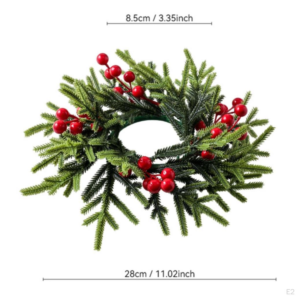 Christmas Candle Ring Holder for Wedding Parties Decorative Desktop Ornament