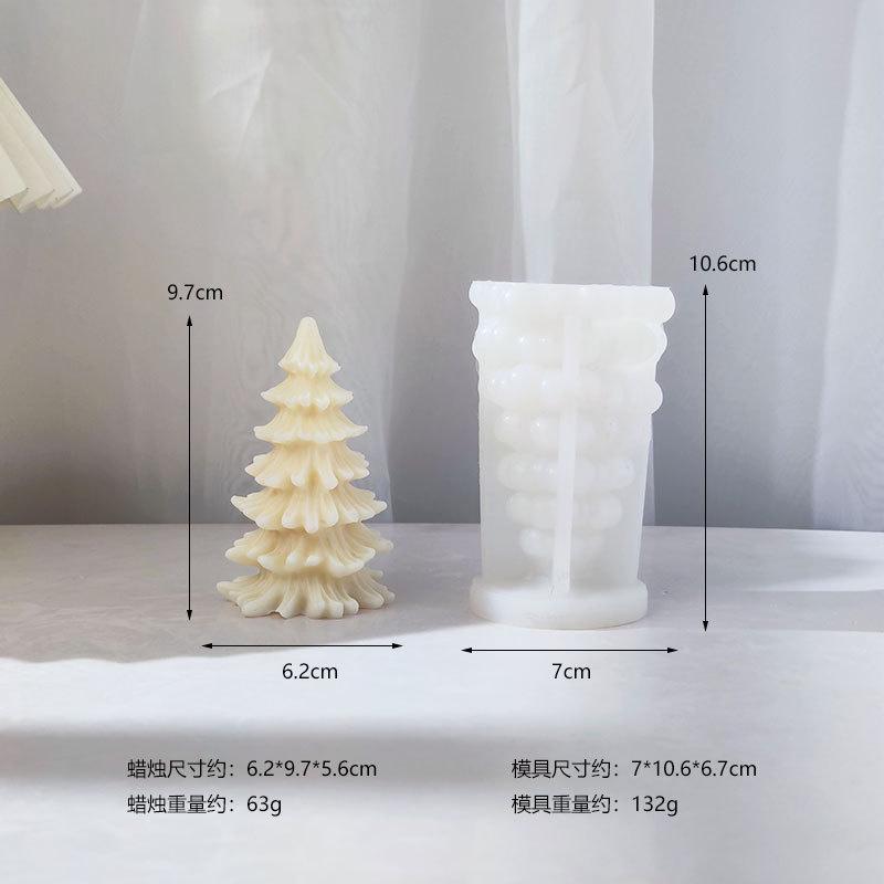 3D Christmas Tree Candle Silicone Mold DIY Christmas Decor Candle Making Handmade Soap Plaster Resin Baking Tools Holiday Gifts