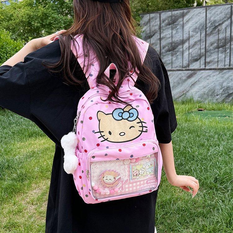 Schoolbag Japanese Kt Cat Schoolbag Girl Heart Cute Fun Backpack Ins Campus Cute Cartoon Backpack Junior High School Student