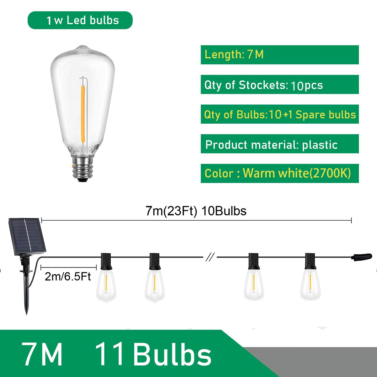 

Гирлянда на солнечных батареях ST38 LED Globe String Fairy Lights Outdoor для рождественской вечеринки, декора сада, гирлянды, лампы, уличные патио, задний двор Solar Power