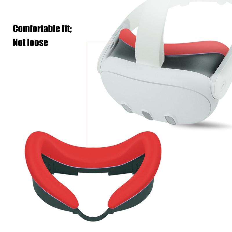 Facial Interfaces for Quest3 VR Headset Face Pad Replacement Skin Friendly Silicone Cover for Comfort Face Cover