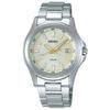 Seiko Selection SBPN069 Men's Solar Powered Watch Off-White Dial Date Calendar Stainless Steel