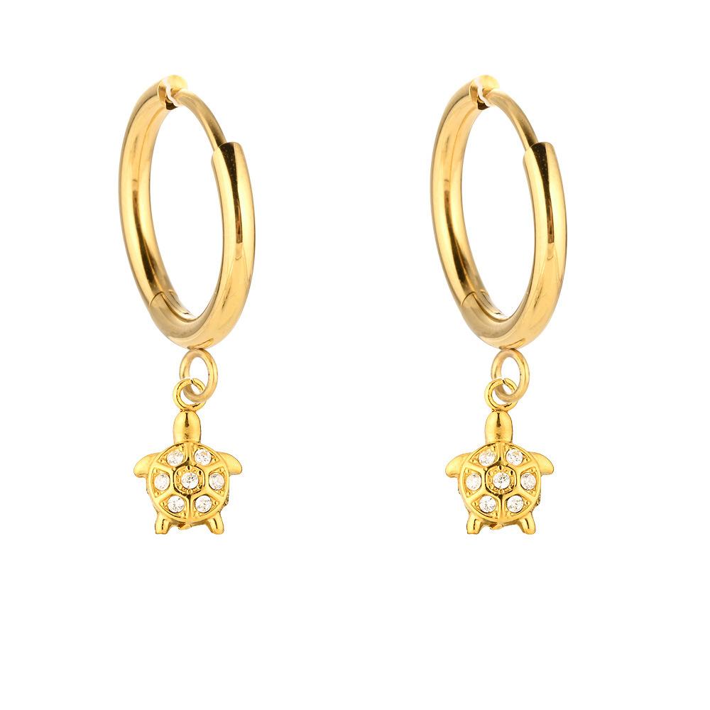 New Niche Design Marine Series Pendant Earrings, High-grade Zircon Ear Buckles, Temperament Versatile Earrings