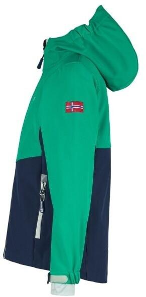 Куртка Trollkids Kristiansand softshell jacket синий зеленый оранжевый