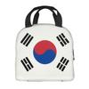 South Korea Flag Thermal Insulated Lunch Bags Women Portable Lunch Container for Outdoor Camping Travel Storage Food Box