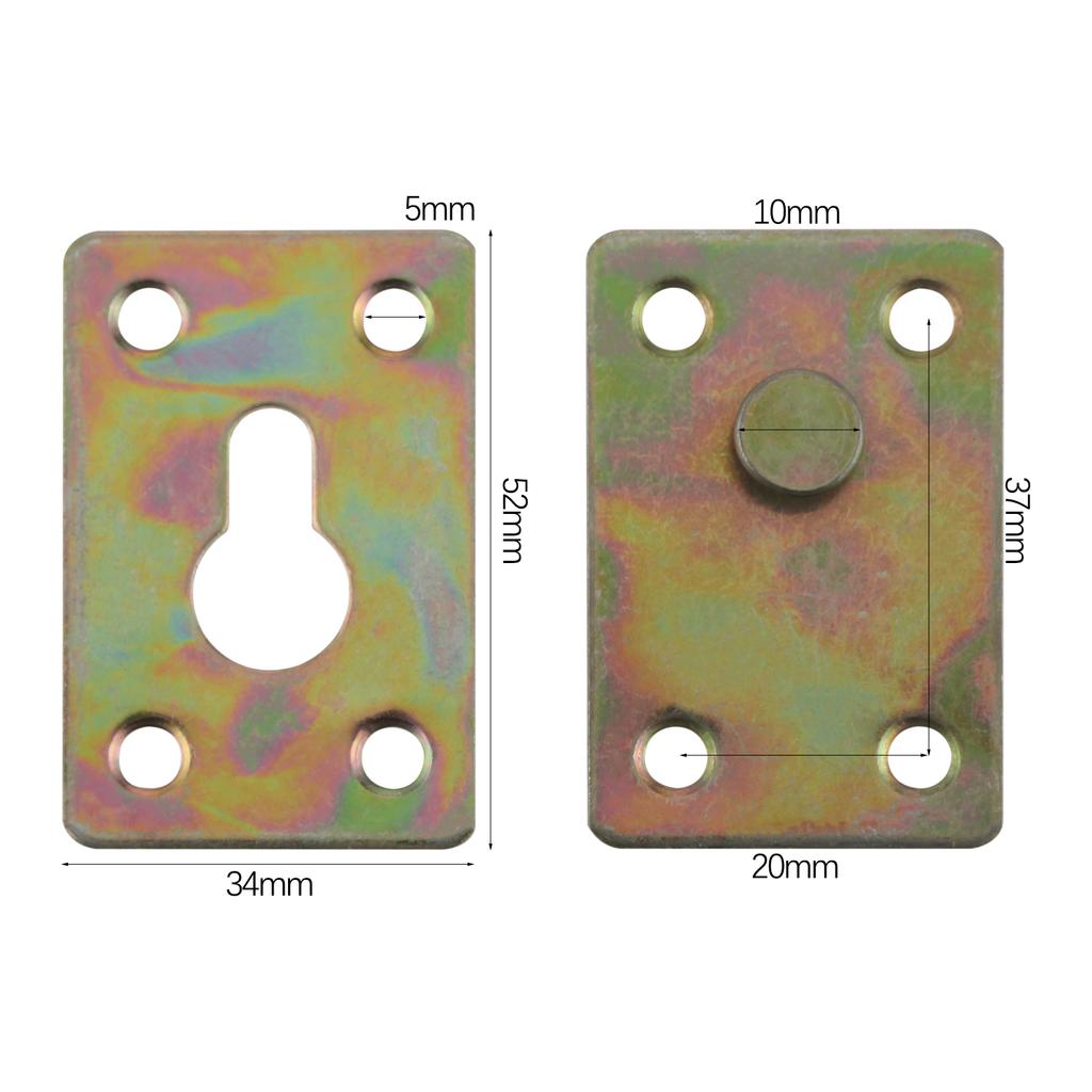 Large Iron Hook Photo Frame Hanger Interlocking Bracket Bed Hinge Concealed Hanging Code Mirror Wall Buckle 52/58mm Connector