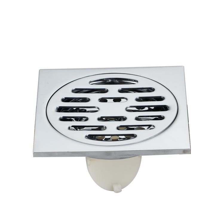Modern Stainless Steel Chrome Plated Square Anti-Odor Bathroom Shower Floor Drain (Silver,Stainless Steel) серебряный