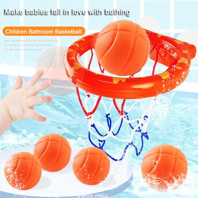 Juguete de Baño para Bebé Mini Marco de Canasta de Tiro Juguetes Bañera Tiro Baloncesto Juego de Agua Juguete Set con 3 Pelotas para Niños