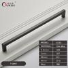Oukali American Style Square Black Polish Chrome 128Mm 160Mm Furniture Gold Cabinet Handles Pull