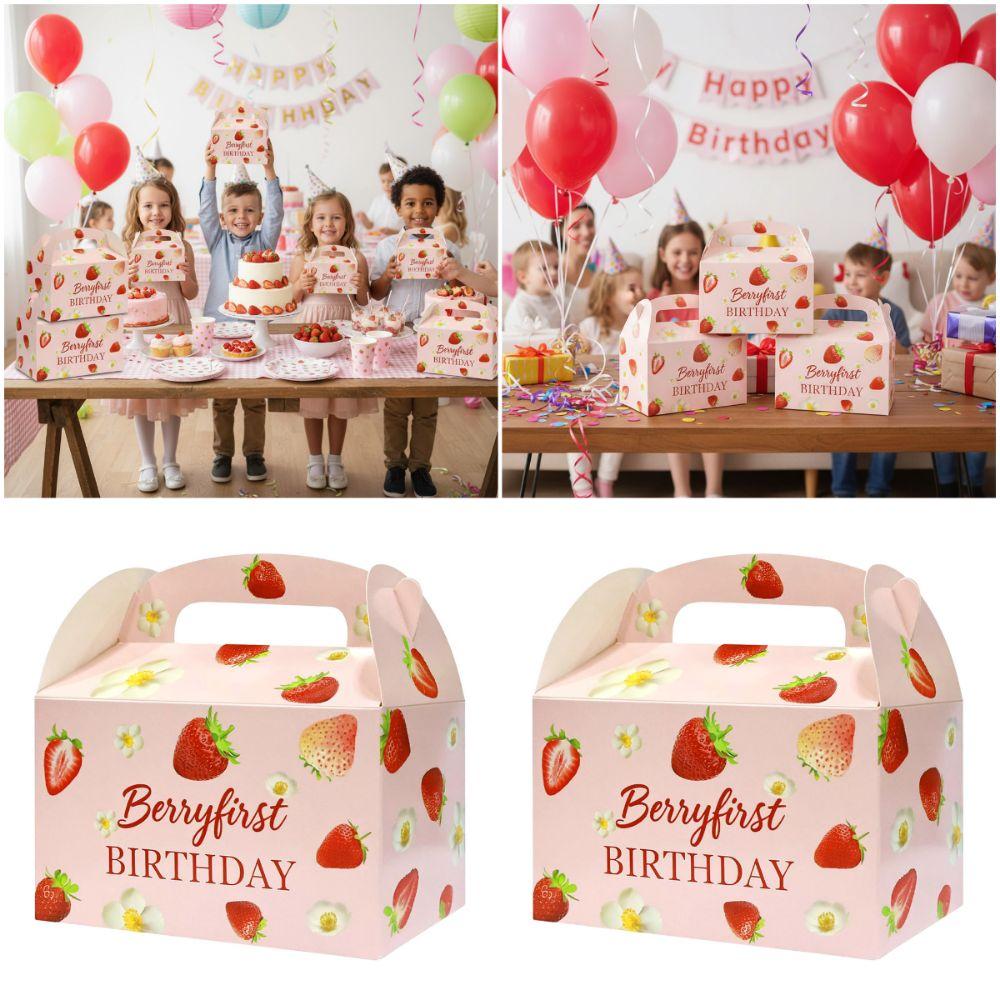 10 Stück Papier Geschenkkarton Leere Box Verpackungsfall Cartoon Handgriff Geschenkboxen Babyparty
