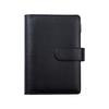 A6 PU Leather Six-Ring Loose-Leaf Binder with Zipper Pockets and Planner