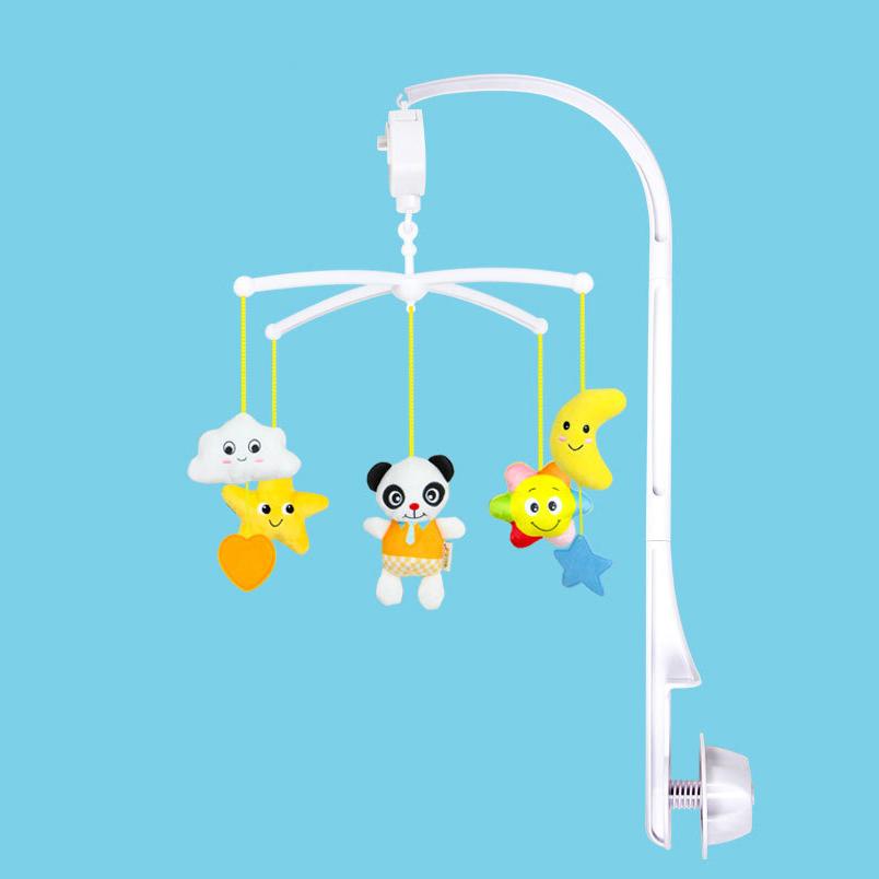 Детская кроватка-мобиль для кроватки с подвесными вращающимися игрушками, детский мобиль с музыкальной шкатулкой, черно-белый мобиль для новорожденных от 0 до 24 месяцев 67x46x25cm,Panda