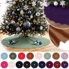 Scalloped Christmas Tree Skirt 122 Cm Wavy for Holiday Christmas Tree Decor