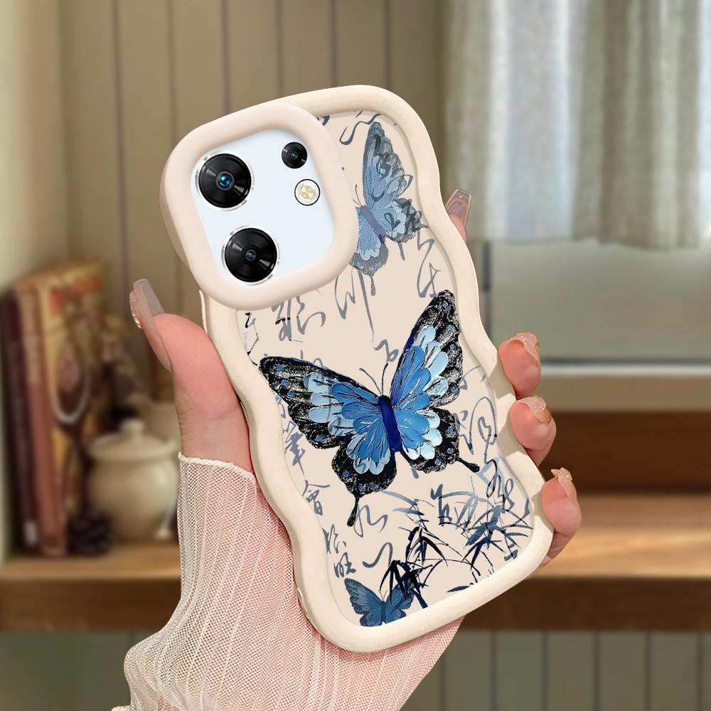 Silikonový kryt Big Wave Edge z měkkého silikonového materiálu Macaron, nárazuvzdorný ochranný gumový kryt pro OPPO Reno Realme Infinix Tecno