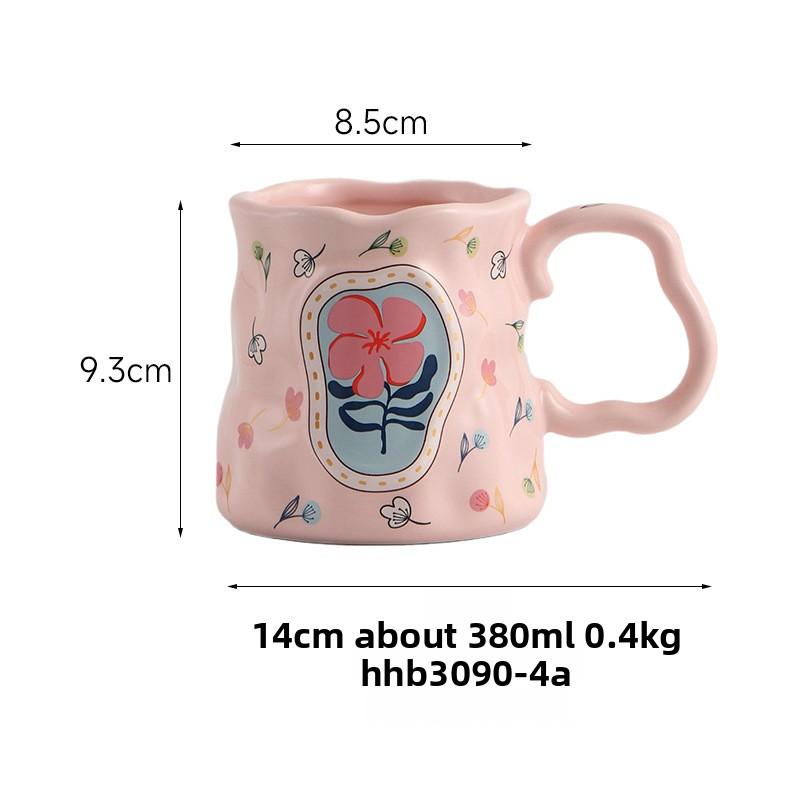 High Value Creative Ceramic Coffee Mug for Women Luxury Home Cafe Cup Exquisite Milk Cup Breakfast Cup Light Luxury