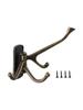 Bronze Swivel Hook 3 Arms Wall Mounted Coat Hanger for Home Organization