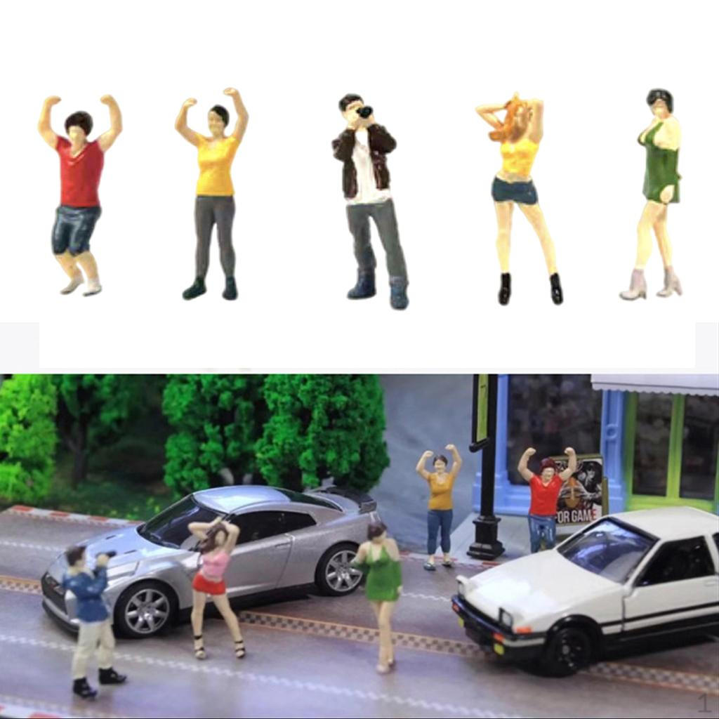 1/64 Hand Painted Miniature Scenario People Figures Men Women Dolls Toys