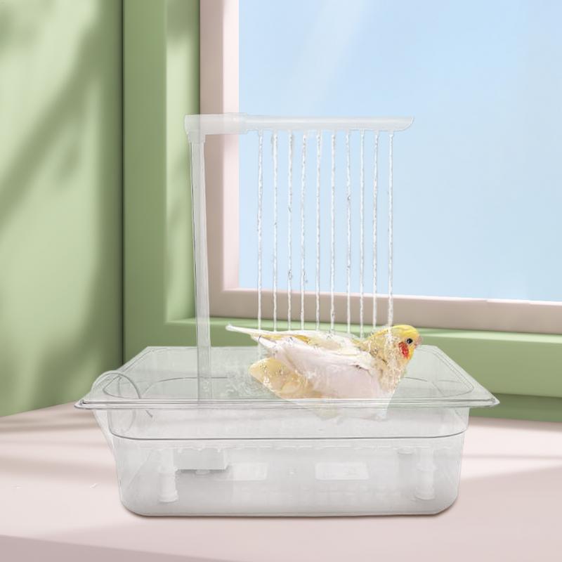 Automatic Bird Bathtub Electric Bird Bath For Parrots Parakeet Shower Fountain With Pump Indoor Circulating Water Bathtub For