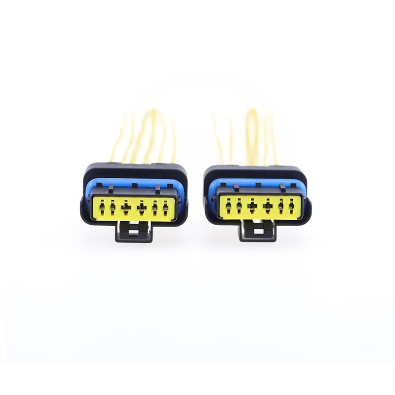 2Pcs Car Socket Connector Wire Harness Female 6 Pin Way For Peugeot Citroen Renault Electronic Fuel Pump Throttle Valve
