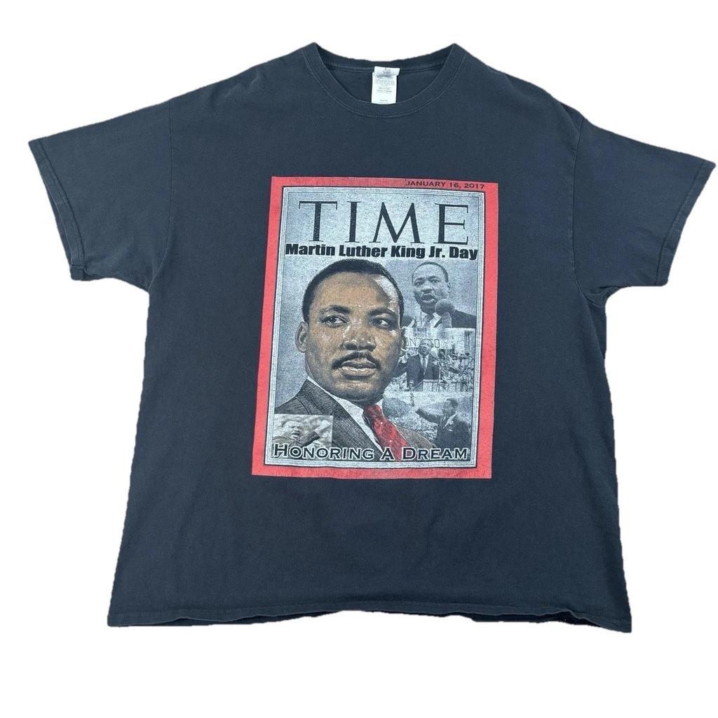 Martin Luther King Jr Time Magazine Shirt Mens XL Black I Have A Dream BLM VTG
