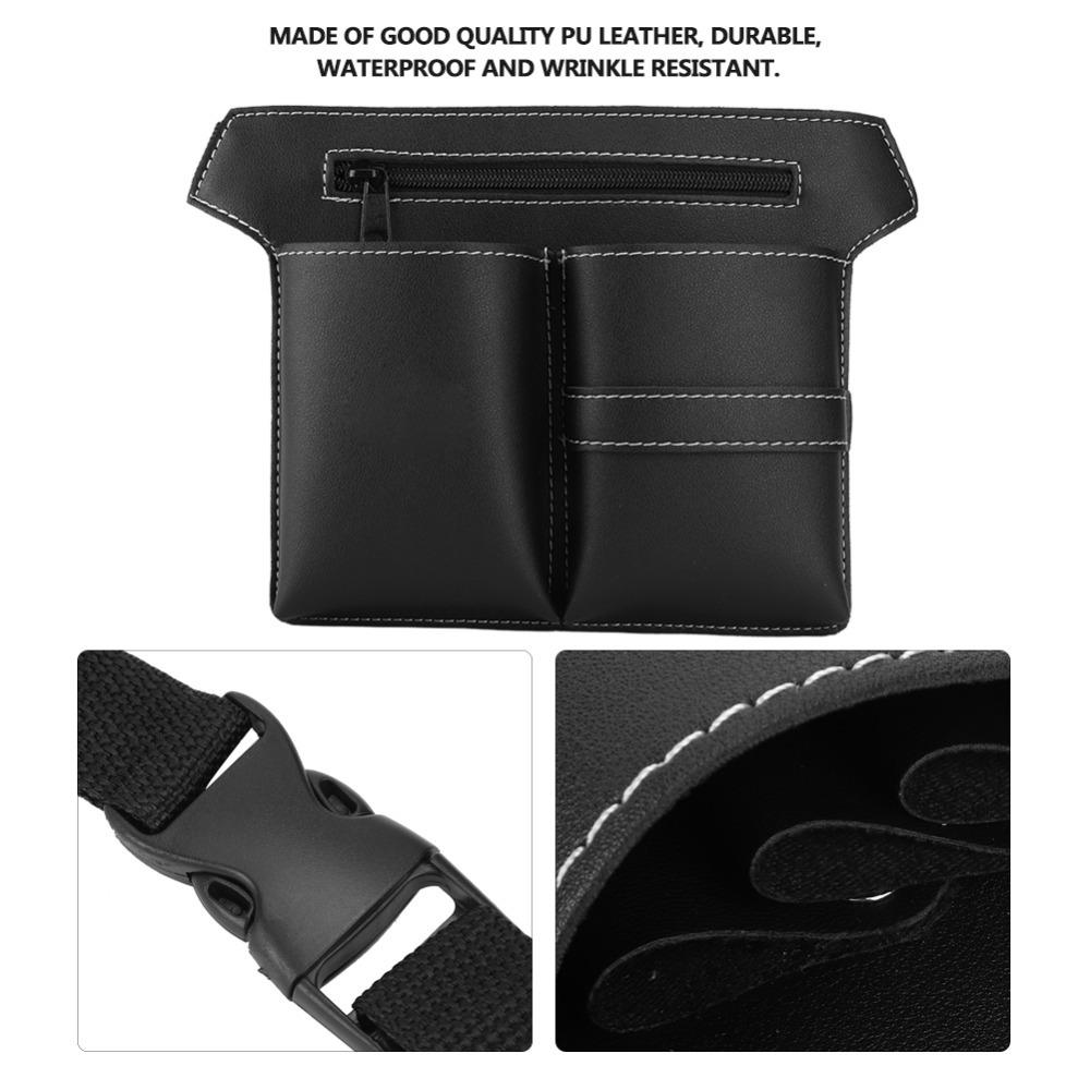 PU Leather Scissor Bag Durable Waist Pouch For Home Use Hairdressing Bag For Hairdresser